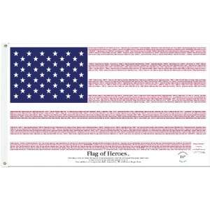  Flag of Heroes 3 ft x 5 ft POLY COTTON 9/11 Commemorative 