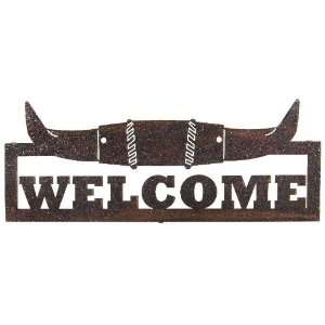   Horn Welcome Sign Metal Wall Art by Joel Sullivan