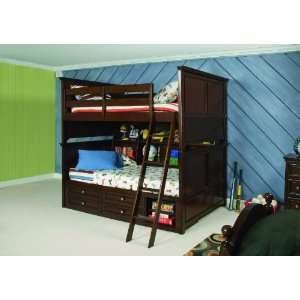 Twin over Full Bunk Bed w/Storage & Bookcase COVINGTON   Lea Furniture 