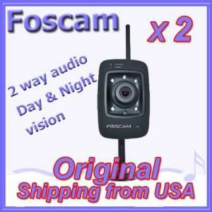  2 Pcs Genuine Foscam Wireless Ip Internet Camera Fi8909w 