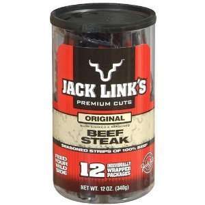 Jack Links Kippered Beef Steak, Original, 1 oz, 12 Count (Pack of 3 