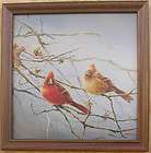 two cardinals fall birds cardinal framed picture art expedited 