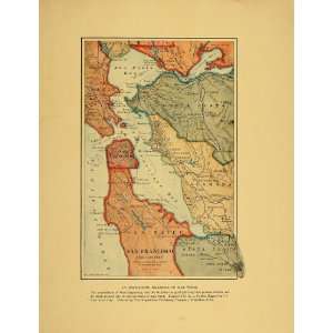   Map San Francisco Bay Marin Alameda   Original Print Map Home