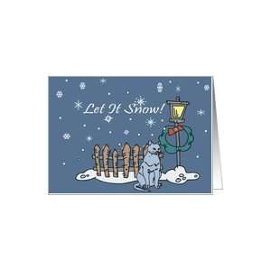  Let It Snow Russian Blue Christmas Card Card: Health 