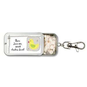  Wedding Favors Baby Duck Quilt Personalized Key Chain Mint 