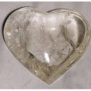  Quartz Large Polished Crystal Heart Brazil