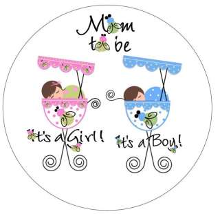 48   Twins Baby Shower Favor Labels Seals Stickers  