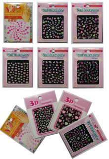 3D nail art 10 different kind of stickers Random choice  