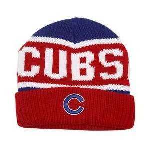  Chicago Cubs Calgary Youth Knit Cap   Royal/White One Fits 