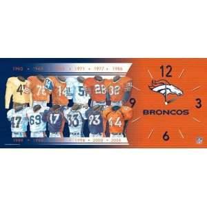  Denver Broncos Evolution Clock: Sports & Outdoors