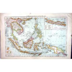   Map C1893 Siam Malay Archipelago Borneo Java New Guinea Sumatra Home