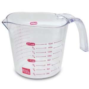  2 Cup Measuring Cup Clear with Red Print Kitchen 