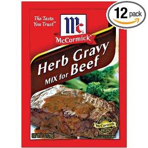 McCormick Beef and Herb (Herb Brown) Gravy, 1 Ounce (Pack of 12 