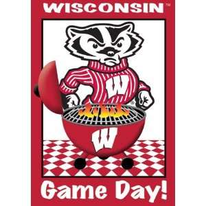  University of Wisconsin Badgers Game Day Tailgating Flag 
