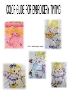 Vintage Baby Designs Crayon Art Hand Embroidery Tinted Quilt Patterns 