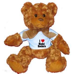  I Love/Heart Model Rockets Plush Teddy Bear with BLUE T 