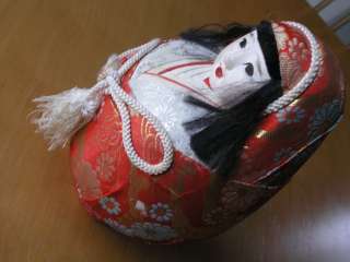 Vintage Darling Japanese Hime Daruma Doll Painted Eyes Composition 