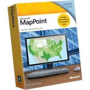 Microsoft MapPoint 2011. MAPPOINT 2011 WIN32 NORTH AMERICAN MAPS MAP 