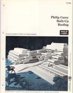 Philip Carey Catalog Sprayed ASBESTOS Roofing Felts 70s  