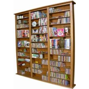    CD DVD Storage Rack Media Storage Tower in Walnut: Home & Kitchen