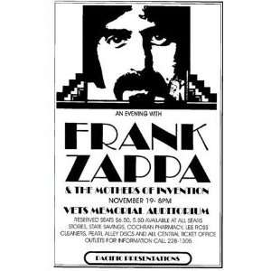 Frank Zappa Live at the Vets Memorial Auditorium 1976 Concert Sheet 11 