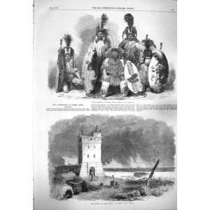   1865 Zulu Kaffirs Natal South Africa Lighthouse Cape