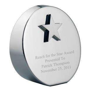  Personalized Star Paperweight Award