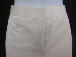 TULEH Cream Silver Metallic Wool Pants Slacks Sz 6  