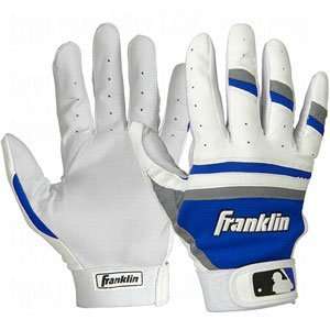  Franklin Xcite III Batting Gloves   Blue & White Adult 