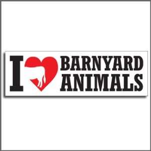  Bumper Sticker Magnet   I Love Barnyard Animals: Home 