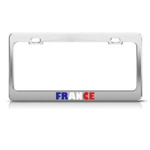 France Flag Country Metal license plate frame Tag Holder