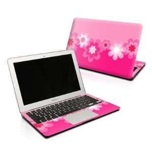  MacBook Skin (High Gloss Finish)   Retro Pink Flowers 