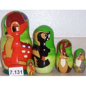  Bamby * Russian Nesting doll * 5 pc / 6 6.5 in * #7.131 