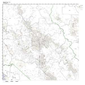  Santa Rosa, CA ZIP Code Map Not Laminated