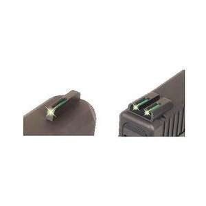  Glock Tritium & Fiber Optic Sight Set, Green: Sports 
