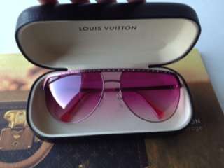 Auth Louis Vuitton Z0230U Alias Rose Pink Rhinestone Sunglasses 