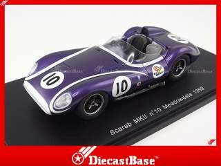 S1163 SPARK Scarab MK2 No.10 Meadowdale 1959 Jefford Resin Racing Car 