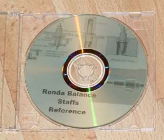Ronda Balance staff reference CD spares/repairs vintage  