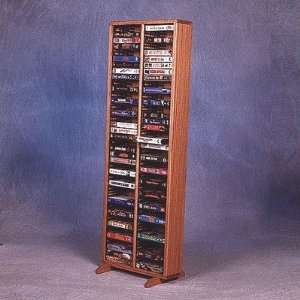  80 VHS Storage Rack Finish: Natural: Electronics