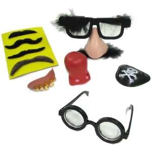  9 Piece Disguise Kit Mustaches, a Specs Nose Mustache 
