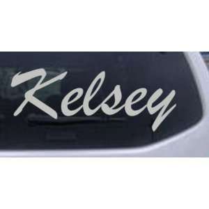  Kelsey Car Window Wall Laptop Decal Sticker    Silver 44in 