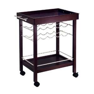 Bar Cart, Mirror Top, Wine Rack By Winsome Wood: Home 
