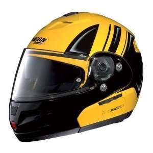  N103 Motorcycle Helmet, Motorrad Black/Yellow, Large 