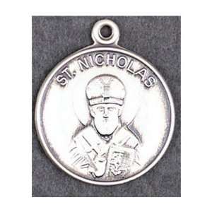  St. Nicholas Patron Saint Medal   Sterling Silver: Jewelry
