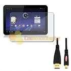 Micro HDMI 1M Cable Gold+Screen Protector For Motorola Xoom MZ604 