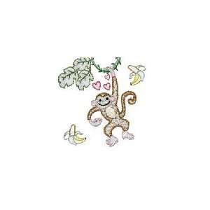  Monkey Love Embroidery Pattern Arts, Crafts & Sewing