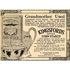  1910 Ad T Kingsford & Son Oswego Corn Starch Flour 