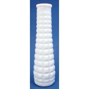  E O Brody Milk Glass Bud Vase Square Block Quilted: Home 