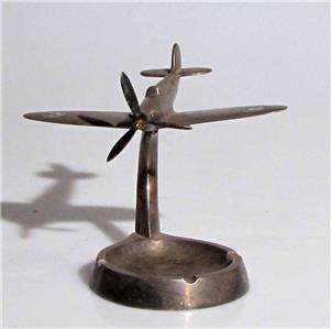 TRENCH ART SPITFIRE ASHTRAY,GUN METAL  