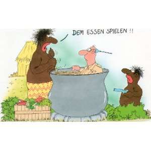 Kitsch German Post Card: DU SOLLST NICHT MIT DEM ESSEN SPIELEN!!, Uli 